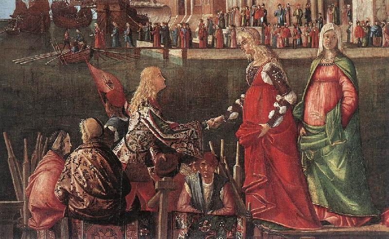 Meeting of the Betrothed Couple (detail), Vittore Carpaccio